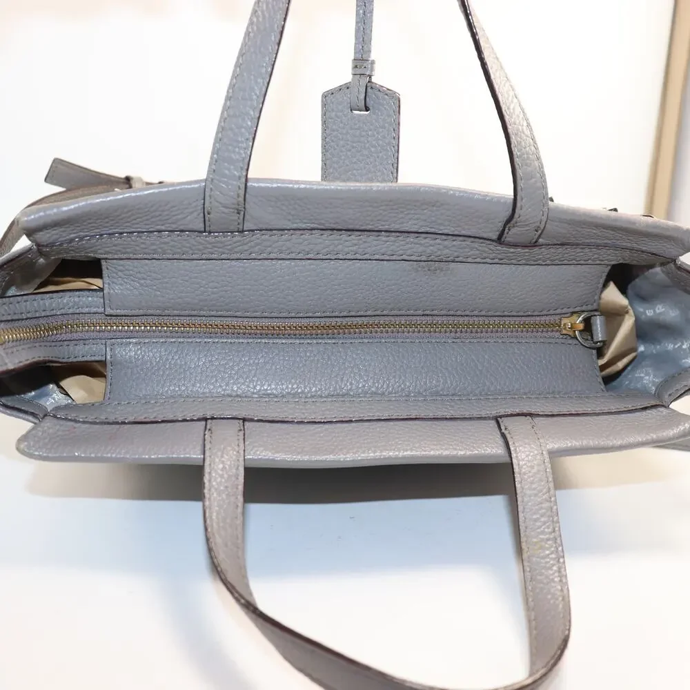 Kate‎ Spade Satchel Bag Medium Grey Womens Pebbled Leather Crossbody